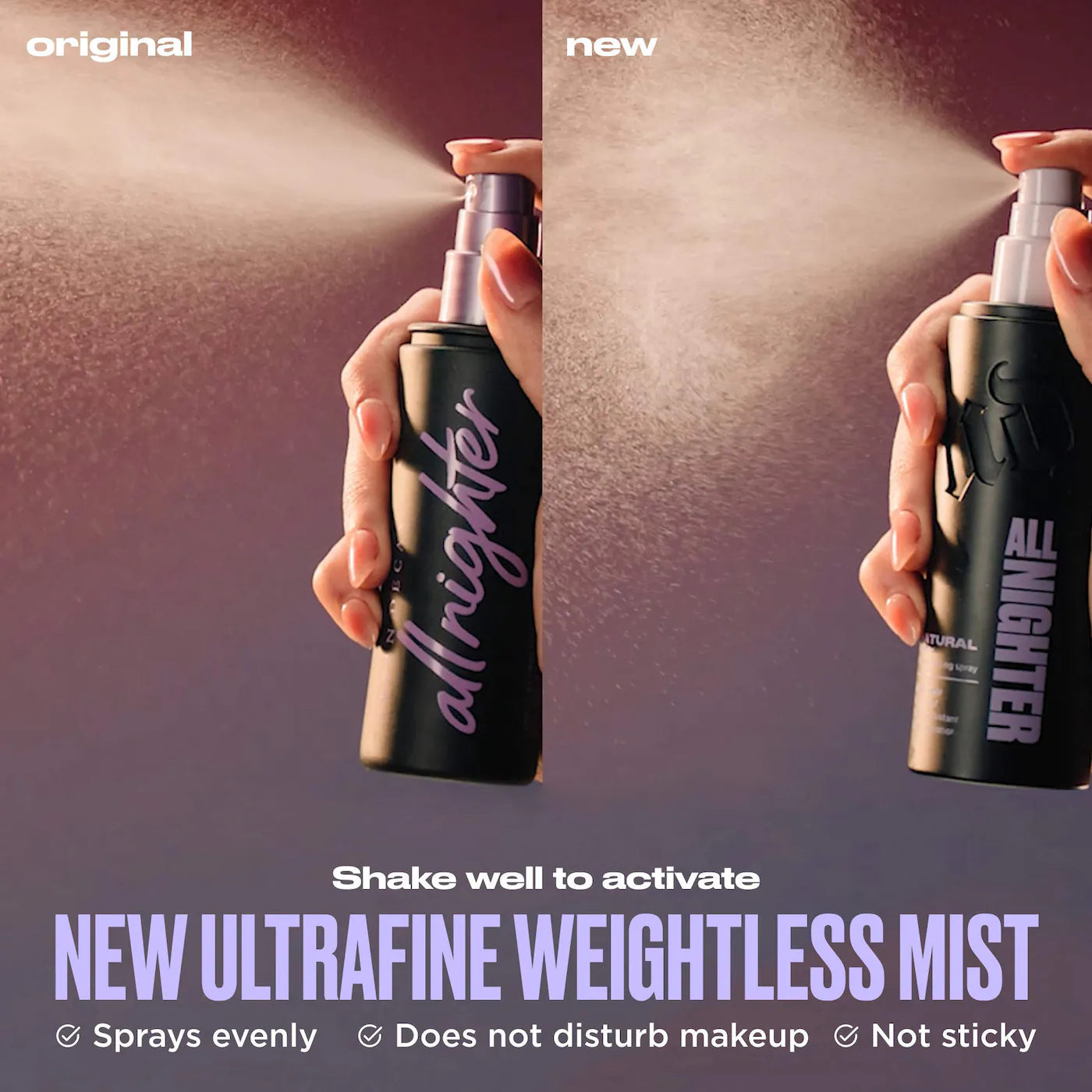 Mini All Nighter Waterproof Natural Finish Setting Spray with 24HR Wear